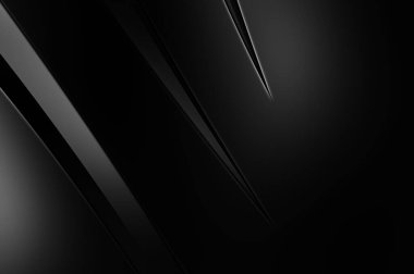 Siyah kıvrımlı yüzey. 3 boyutlu illüstrasyon. Soyut fütüristik geçmiş. Minimalist geometrik kapak tasarımı. Çarpık siyah çizgiler. Lüks dokuma duvar kağıdı. Zarif arkaplan.