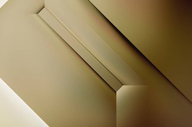 Geometrik dinamik şekiller. Gölgeli teknoloji dijital şablonu ve gradyan arka planda ışıklar. Modern basit geometrik renk gradyanı soyut arkaplan. 3B illüstrasyon. 