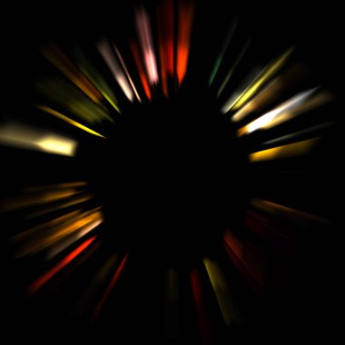 Canlı ve canlı ışık parlamalarının serin arkaplanı. Renkli parlak ışıklar patlama efektiyle görüntülenir. Parlak renkli arkaplan.