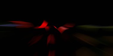 Güzel canlı renklerle enerji patlaması. Siyah arkaplanda izole edilmiş dinamik ışık ışınları. Parlayan renkli ışık parçacıklarının grafiksel 2D çizimi. Parlak tasarım şablonu.