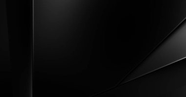 Lüks minimalist tasarım. Fütürist şablon. Karanlık elementleri olan birinci sınıf soyut duvar kâğıdı. Zarif bir zemin. Siyah üç boyutlu geometrik arkaplan. Poster, broşür, sunum için tasarım.