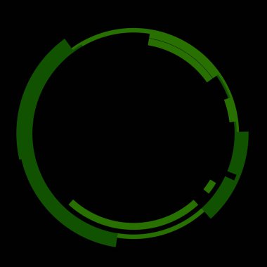 Fütürist dairesel gövde arayüzü elementi. Soyut çember geometrik arkaplan. Dijital teknolojinin grafiksel çizimi.