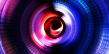 Parlayan neon ışıkları. Parlak sunum tasarım şablonu. Fotoğraf makinesi konsepti. Soyut arkaplan. Dönen ışık ışınları. Hareketli kavramsal duvar kağıdı. Grafik dijital illüstrasyon. 