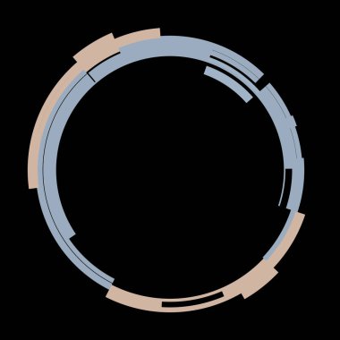 Fütürist dairesel gövde arayüzü elementi. Soyut çember geometrik arkaplan. Dijital teknolojinin grafiksel çizimi.
