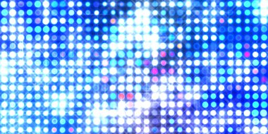 Parlak desenli duvar kağıdı. Sahne ışıkları olan renkli ışıkların ihtişamlı arkaplanı. Parlayan ışıklar siyah arka planda parti izleri. Sahne veya stadyum ışıklarının dijital illüstrasyonu. 