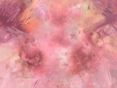 Soyut arkaplanda pürüzlü fırça darbeleri. Fırça boyası. Renkli boya darbeleri. Eşsiz duvar sanatı. Tuvaldeki modern sanat. Renkli çağdaş sanat eserleri.