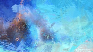 Soyut arkaplanda pürüzlü fırça darbeleri. Fırça boyası. Renkli boya darbeleri. Eşsiz duvar sanatı. Tuvaldeki modern sanat. Renkli çağdaş sanat eserleri.
