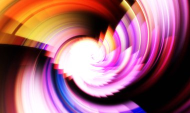 Dönen Işık gösterisi arka planı. Canlı renklerle donatılmış ruhani enerji girdabı. Renkli canlı hareket çizimi. Tanıtım geçmişi. Kutlama grafiği.