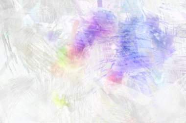 Soyut arkaplanda pürüzlü fırça darbeleri. Fırça boyası. Renkli boya darbeleri. Eşsiz duvar sanatı. Tuvaldeki modern sanat. Renkli çağdaş sanat eserleri.