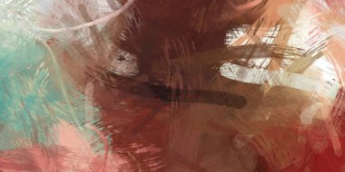 Soyut arkaplanda pürüzlü fırça darbeleri. Fırça boyası. Renkli boya darbeleri. Eşsiz duvar sanatı. Tuvaldeki modern sanat. Renkli çağdaş sanat eserleri.