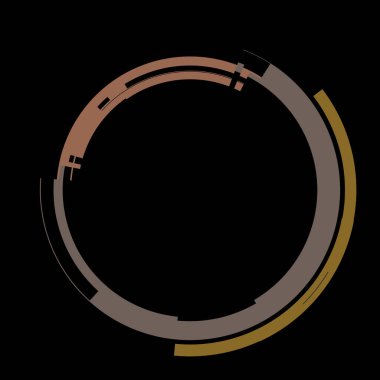 Fütürist dairesel gövde arayüzü elementi. Soyut çember geometrik arkaplan. Dijital teknolojinin grafiksel çizimi.
