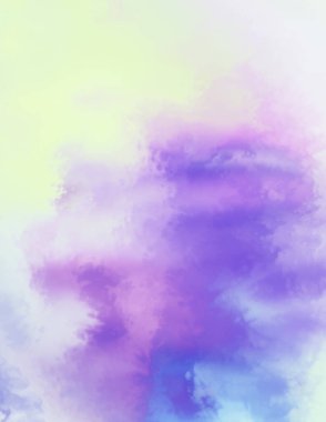 Modern fırça darbeleri. Poster, duvar sanatı, afiş, kart, kitap kapağı veya ambalaj için rahatlatıcı kompozisyonun yumuşak renkli çizimi. Pastel renklerle suluboya. 