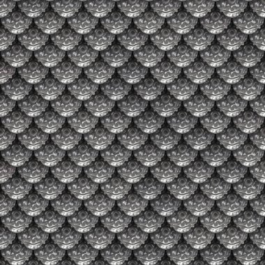 Kusursuz Fantezi Zırh dokusu. Üç boyutlu illüstrasyon. Metalik desen. Metal plakalar arka planda. Ortaçağ duvar kağıdı. Kalıplaşmış zırh yüzeyi