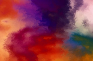 Modern fırça darbeleri. Poster, duvar sanatı, afiş, kart, kitap kapağı veya ambalaj için rahatlatıcı kompozisyonun yumuşak renkli çizimi. Pastel renklerle suluboya. 