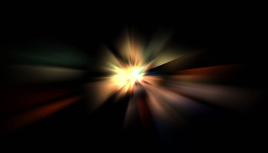 Parlayan yıldızın patlaması. Dinamik renkli arkaplan resmi. Parıldayan ışıklar duvar kağıdı. Tasarımınız için canlı şablon.