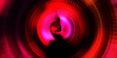 Parlayan neon ışıkları. Parlak sunum tasarım şablonu. Fotoğraf makinesi konsepti. Soyut arkaplan. Dönen ışık ışınları. Hareketli kavramsal duvar kağıdı. Grafik dijital illüstrasyon. 