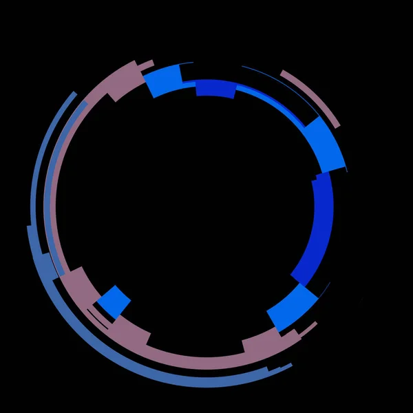 Élément Interface Hud Circulaire Futuriste Fond Géométrique Cercle Abstrait Illustration — Photo