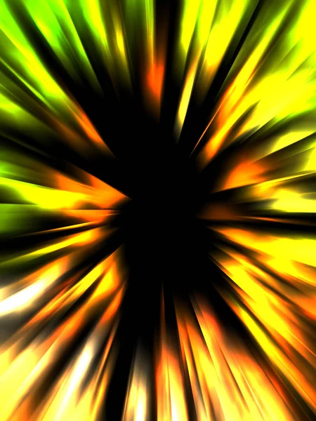 Dynamic Rays Light Isolated Black Background Graphic Illustration Glowing Colorful — ストック写真