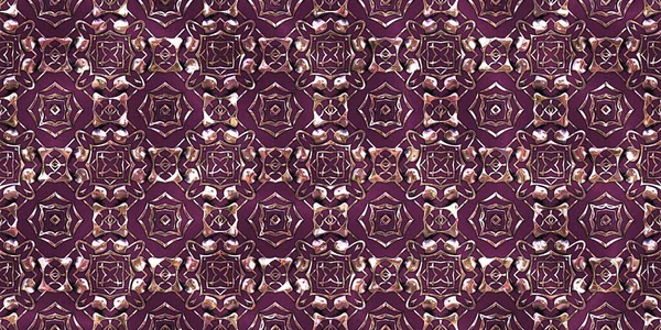 Luxury Regal Seamless Pattern Silver Mesh Ornament Style Fashion Colorful — Stock Photo, Image