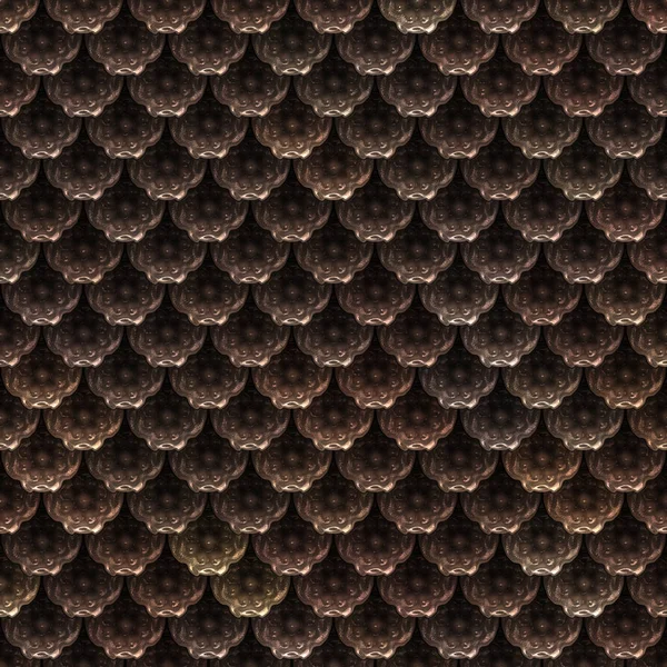 无缝幻想装甲纹理 3D插图 金属花纹 金属板背景 中世纪墙纸 装甲结构面 — 图库照片