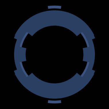 Fütürist dairesel gövde arayüzü elementi. Soyut çember geometrik arkaplan. Dijital teknolojinin grafiksel çizimi.