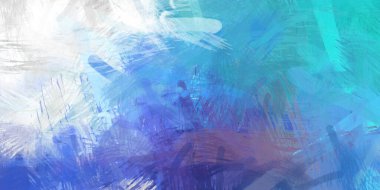 Soyut arkaplanda pürüzlü fırça darbeleri. Fırça boyası. Renkli boya darbeleri. Eşsiz duvar sanatı. Tuvaldeki modern sanat. Renkli çağdaş sanat eserleri.