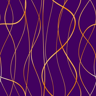 Dalgalı yansıtıcı çizgilerin kusursuz deseni. Lüks minimalist malzeme. Süs dalgasıyla dekoratif motif. Web, kartvizit, davetiye, poster, tekstil baskısı için zarif duvar kağıdı.