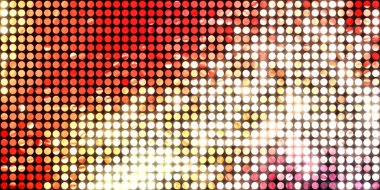 Parlayan ışıklar siyah arka planda parti izleri. Sahne veya stadyum ışıklarının dijital illüstrasyonu. Parlak desenli duvar kağıdı. Sahne ışıkları ile renkli ışıkların ihtişamlı arkaplanı.