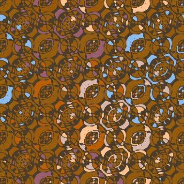 Yaratıcı karalama sanatı farklı şekil ve dokulara sahip kusursuz desen. Kolaj. Sanatsal arka plan. Soyut duvar kağıdı. Dekoratif hippi fayansları.