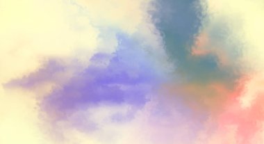 Modern fırça darbeleri. Poster, duvar sanatı, afiş, kart, kitap kapağı veya ambalaj için rahatlatıcı kompozisyonun yumuşak renkli çizimi. Pastel renklerle suluboya. 