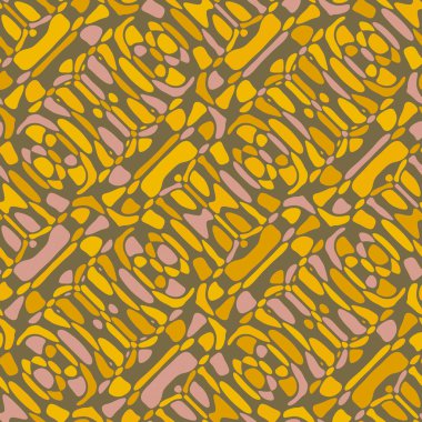 Yaratıcı karalama sanatı farklı şekil ve dokulara sahip kusursuz desen. Kolaj. Sanatsal arka plan. Soyut duvar kağıdı. Dekoratif hippi fayansları.