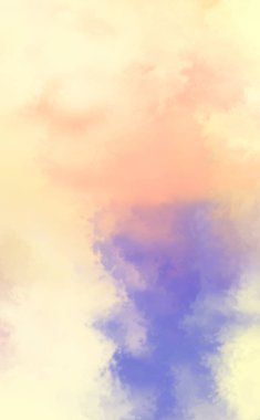 Modern fırça darbeleri. Poster, duvar sanatı, afiş, kart, kitap kapağı veya ambalaj için rahatlatıcı kompozisyonun yumuşak renkli çizimi. Pastel renklerle suluboya. 