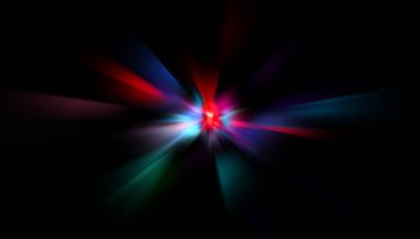 Parlayan yıldızın patlaması. Dinamik renkli arkaplan resmi. Parıldayan ışıklar duvar kağıdı. Tasarımınız için canlı şablon.