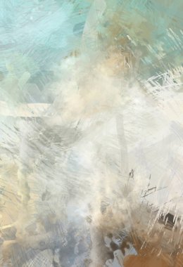 Soyut arkaplanda pürüzlü fırça darbeleri. Fırça boyası. Renkli boya darbeleri. Eşsiz duvar sanatı. Tuvaldeki modern sanat. Renkli çağdaş sanat eserleri.