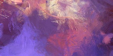 Soyut arkaplanda pürüzlü fırça darbeleri. Fırça boyası. Renkli boya darbeleri. Eşsiz duvar sanatı. Tuvaldeki modern sanat. Renkli çağdaş sanat eserleri.