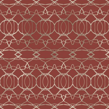 Dekoratif geometrik motif. Lüks minimalist süs malzemesi. İnce örgülü kusursuz desen. Web, kartvizit, davetiye, poster, tekstil baskısı için zarif duvar kağıdı.