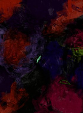 Tuval üzerinde etkileyici fırçalanmış resim. Kaotik resim. Taranmış Boyalı Soyut Arkaplan. Fırça darbesi ile boyanmış. Kaos duvarı sanatı. Sanatsal canlılık ve renkli duvar kağıdı.