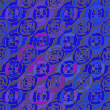 Yaratıcı karalama sanatı farklı şekil ve dokulara sahip kusursuz desen. Kolaj. Sanatsal arka plan. Soyut duvar kağıdı. Dekoratif hippi fayansları.