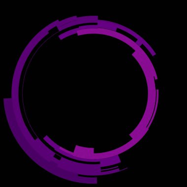 Fütürist dairesel gövde arayüzü elementi. Soyut çember geometrik arkaplan. Dijital teknolojinin grafiksel çizimi.