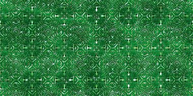 Renkli kumaş arka planında moda tarzında gümüş örgü süsü olan lüks, kusursuz bir şablon. Duvar kağıtları ve tekstil baskısı için tasarım. Lüks, ışıl ışıl metalimsi fantezi dokusu.