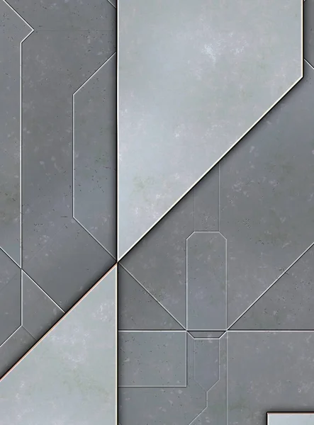 Skiktade Paneler Futuristiska Abstrakta Tapeter Geometrisk Teknisk Reflekterande Bakgrund Metallisk — Stockfoto