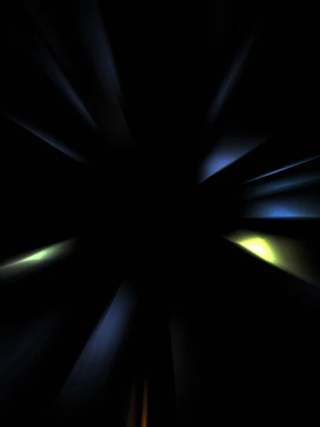 在黑色背景上隔离的动态光线 色彩艳丽的发光粒子图解 — 图库照片
