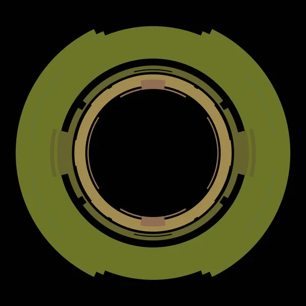 Φουτουριστικό Κυκλικό Στοιχείο Διασύνδεσης Hud Αφηρημένο Γεωμετρικό Υπόβαθρο Κύκλου Γραφική — Φωτογραφία Αρχείου
