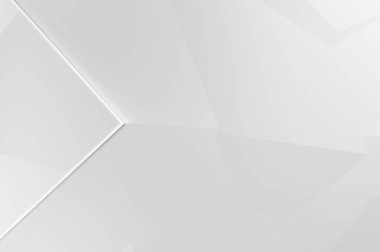 Beyaz 3d geometrik arka plan. Fütürist şablon. Karanlık elementleri olan birinci sınıf soyut duvar kâğıdı. Zarif bir zemin. Lüks minimalist tasarım. Poster, broşür, sunum için tasarım.