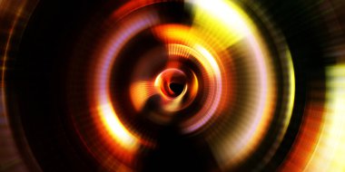 Parlayan neon ışıkları. Parlak sunum tasarım şablonu. Fotoğraf makinesi konsepti. Soyut arkaplan. Dönen ışık ışınları. Hareketli kavramsal duvar kağıdı. Grafik dijital illüstrasyon. 