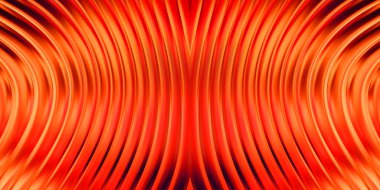 Renkli dalgalı yansıtıcı duvar kağıdının üç boyutlu çizimi. Duvar kağıdı, afiş, arkaplan, kart, kitap kapağı veya web sitesi için grafiksel illüstrasyon. Soyut parlak arkaplan.