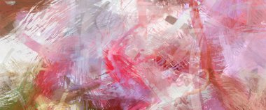 Soyut arkaplanda pürüzlü fırça darbeleri. Fırça boyası. Renkli boya darbeleri. Eşsiz duvar sanatı. Tuvaldeki modern sanat. Renkli çağdaş sanat eserleri.