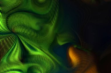 Hareketli girdapların soyut çizimi. Titreşimli renkli kıvrımların dönen akışı. Kıvrımlı ve kıvrımlı arka plan ve çizgiler. Garip duvar kâğıdı tasarımı. Dalgalanma arkaplanı.