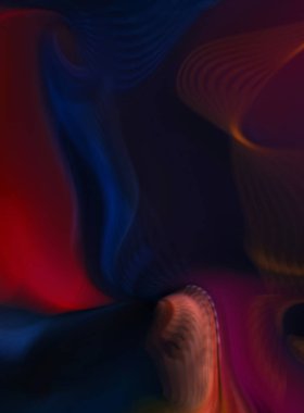 Hareketli girdapların soyut çizimi. Titreşimli renkli kıvrımların dönen akışı. Kıvrımlı ve kıvrımlı arka plan ve çizgiler. Garip duvar kâğıdı tasarımı. Dalgalanma arkaplanı.