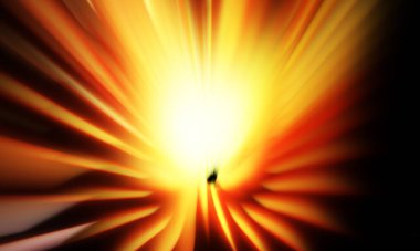 Siyah zemin üzerinde ışık parçacığı izleri. Parlayan parçacıkları ve çizgileri olan ışık patlaması yıldızı. Güzel hareketli soyut ışınlar duvar kağıdı. Renkli Patlama grafiği. Işık ışınlarının patlaması. 